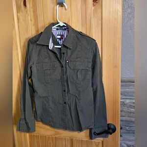 Tommy Hilfiger Button Down Long Sleeved Mens Size Large